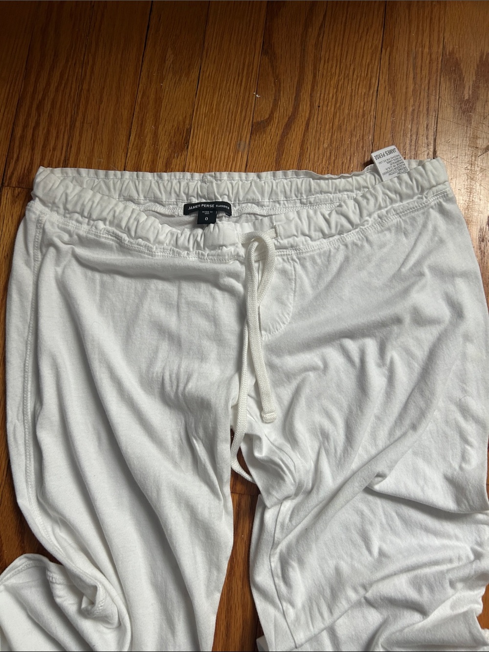 James Perse Cream Drawstring Lounge Pants Size 0